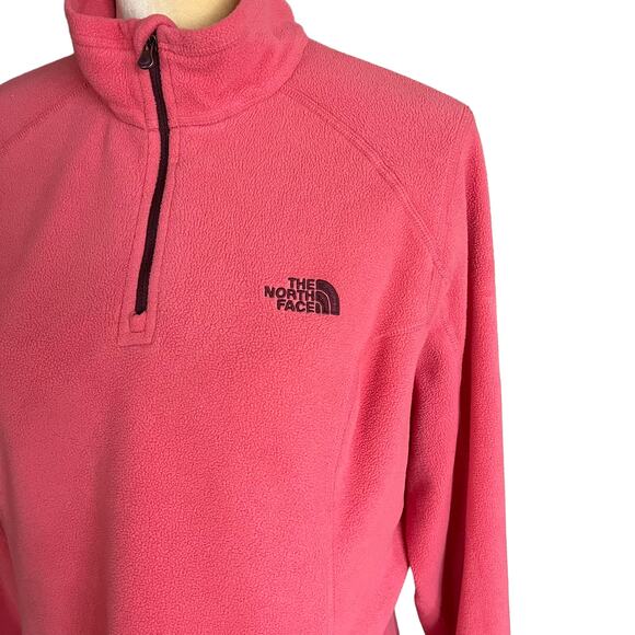 The North Face Pink 1/4 Zip Pullover Top Size Large - Picture 4 of 8
